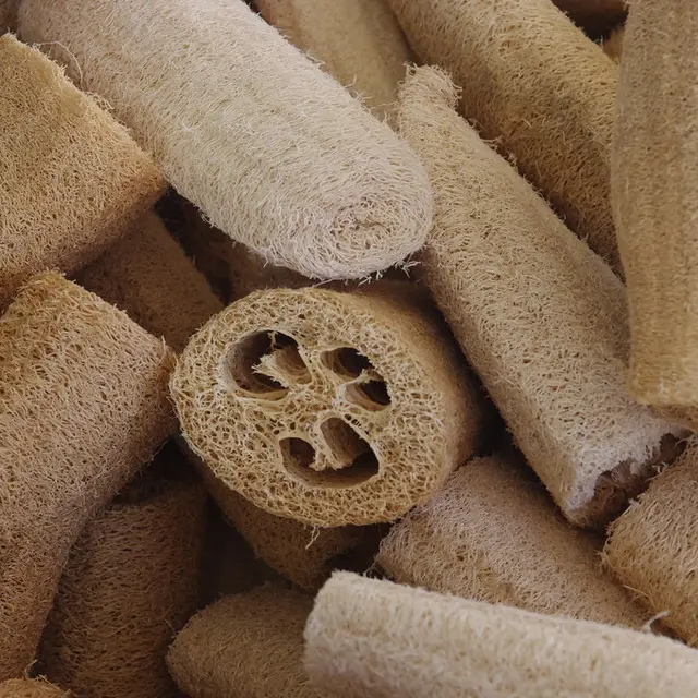 Loofah scrub pieces