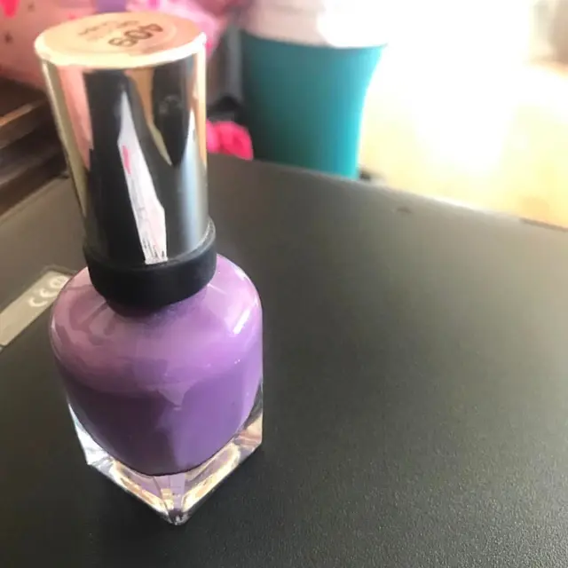 Lilac cream nail polish
