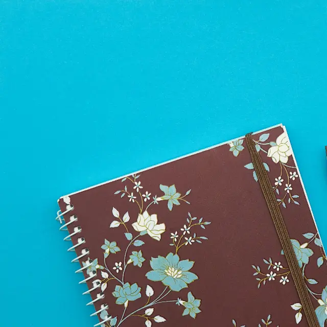 Floral spiral notebook
