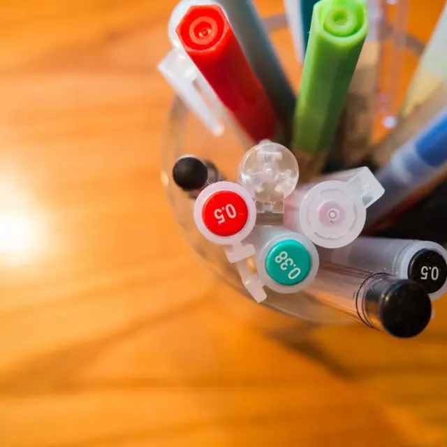 Gel pens, assorted colours