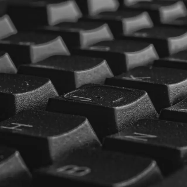 Black desktop keyboard