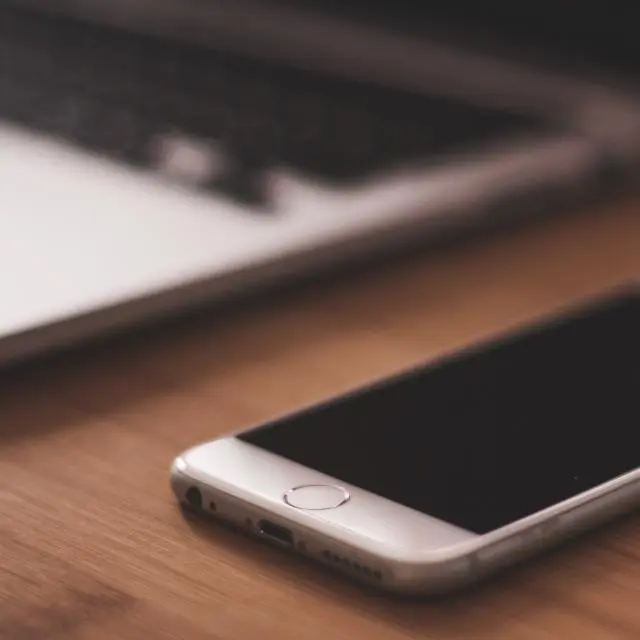 Silver smartphone