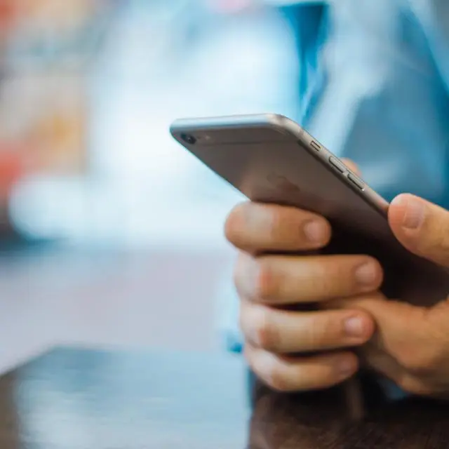 Slim grey smartphone