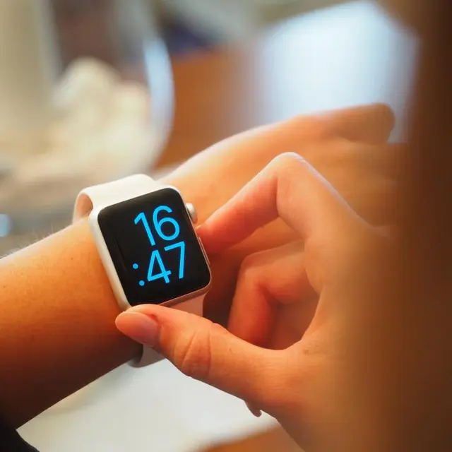 Smart watch, white strap