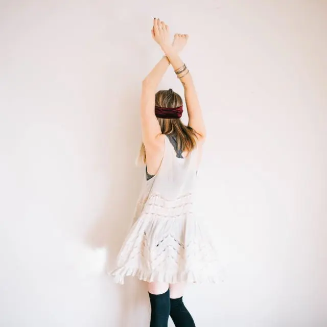 White tiered mini dress