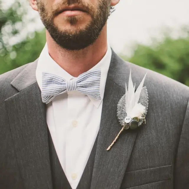 Grey three-piece suit