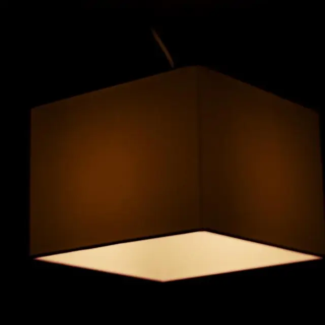 Square shade pendant light