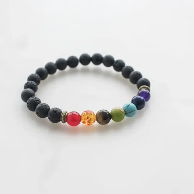 Colour-bead stretch bracelet