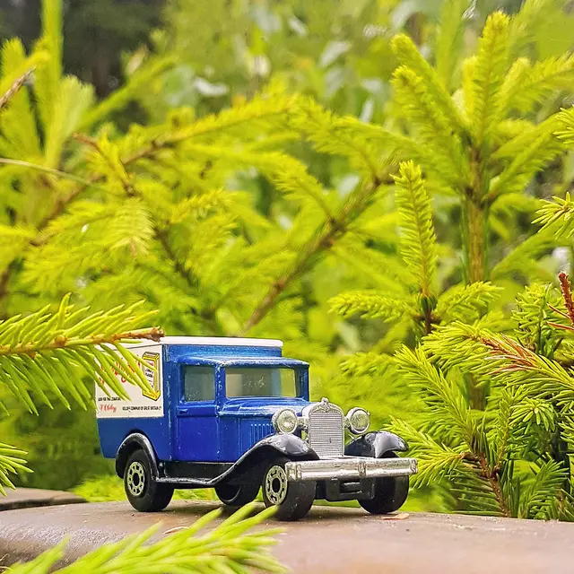 Blue toy truck