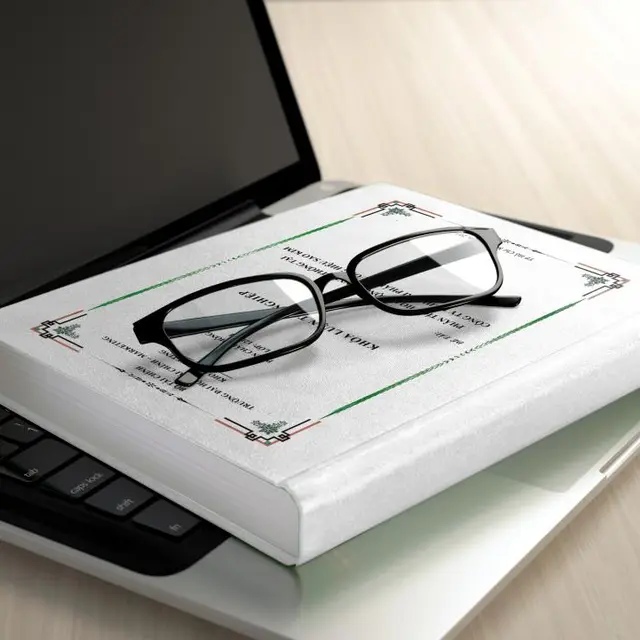 Slim black reading glasses