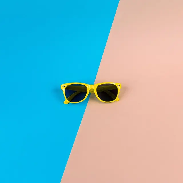 Yellow square sunglasses