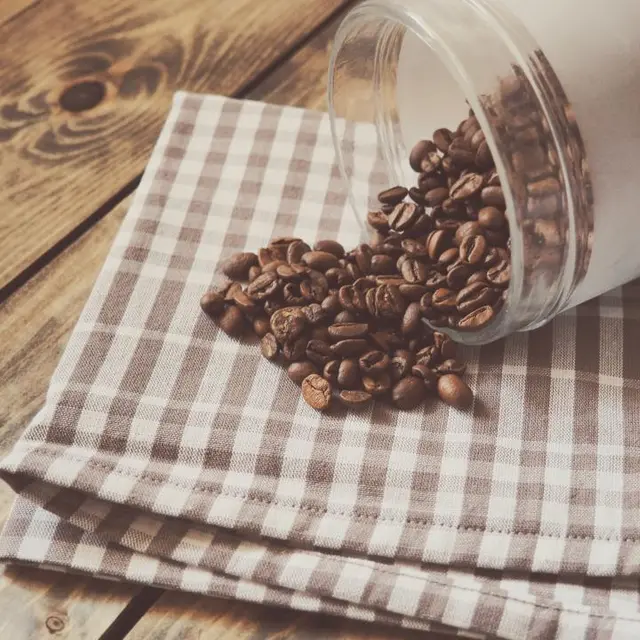 Coffee beans in a jar