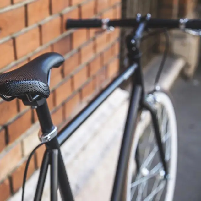 Black bike saddle