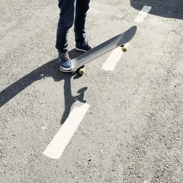 Black longboard
