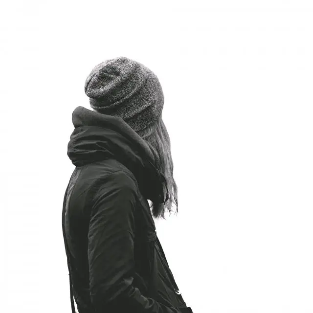 Grey slouchy beanie