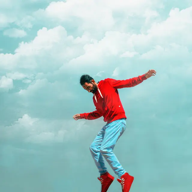 Red zip hoodie
