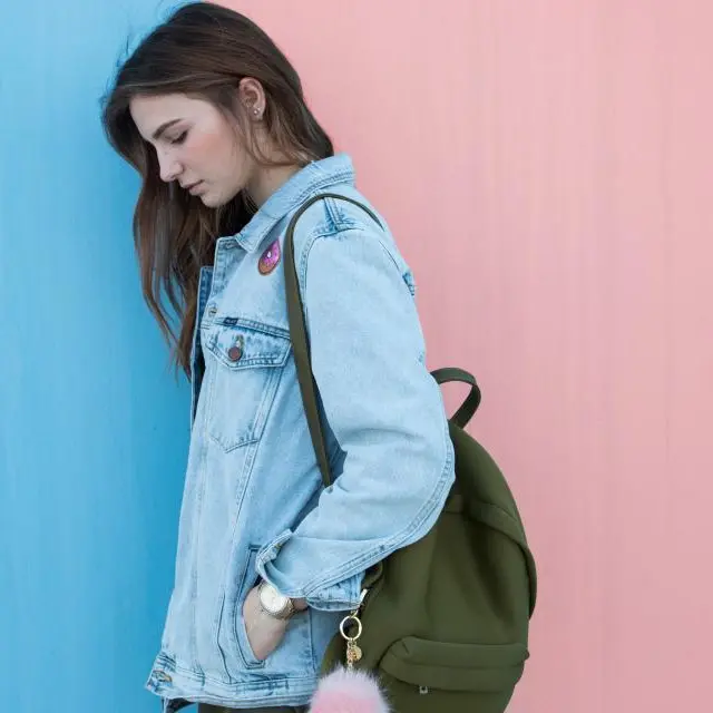 Light-wash denim jacket