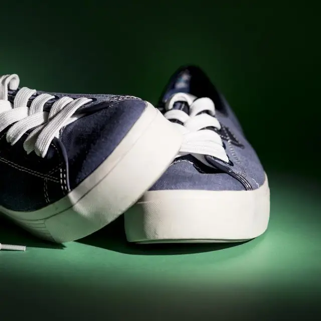 Navy canvas sneakers