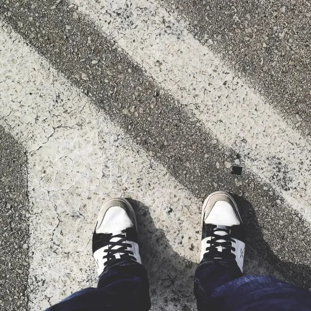 Black and white low-tops