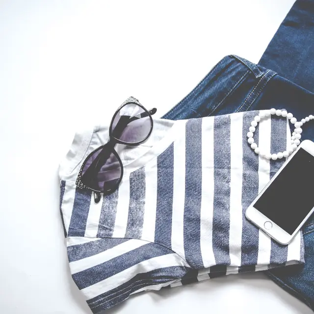 Navy striped tee