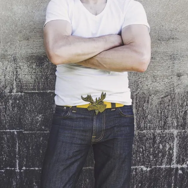 White V-neck tee