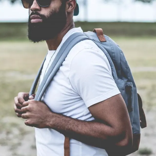 White crew-neck tee